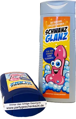 Produktbild von 1x SchwanzGlanz das Duschgel für den Mann mit einem tollen Penis | Shampoo | Scherzartikel | Geschenkidee | Männergeschenk | Geburtstagsgeschenk Sex
