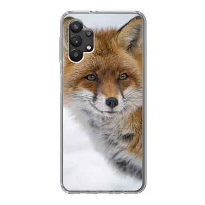 Produktbild von MuchoWow® Handyhülle Schutzhülle Hülle für Samsung Galaxy A32 5G Fuchs - Porträt - Schnee Silikon Softcase Handy Hülle - Softcase
