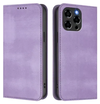 Produktbild von Handyhülle für Doogee Note 58 / Note 58 Pro, Vintage Leder RFID Schutz Kartenfach Standfunktion Magnetische Klapphülle Violett