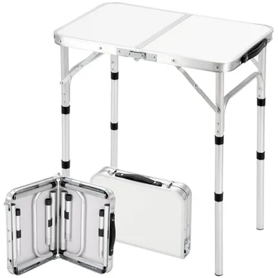 Produktbild von Omgoods – Campingtisch – Klappbar und verstellbar – 60 x 40 cm – Aluminium