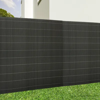 Obrázek produktu pro LARS360 90x500cm PVC rohož soukromí plot bambus - plot soukromí zástěna proti větru neprůhledný pro zahradu, balkon a terasu, antracitová barva