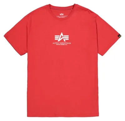 Produktbild von ALPHA INDUSTRIES Herren Basic T Ml T-Shirt, Rot (Speed Red/White), S