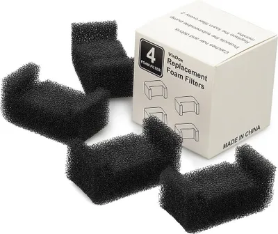 Produktbild von Filterwatte mit kleinen Blüten, 4er-Packung, Schwarz