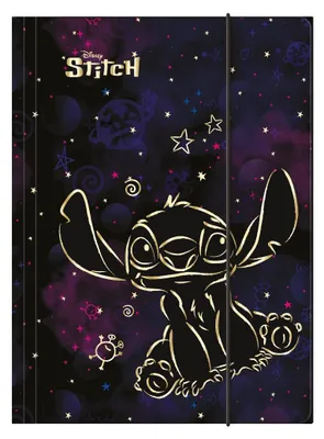 Obrázok produktu pre Zložka A4 s gumičkou Disney Gold Stitch, vzor 2 – PATIO