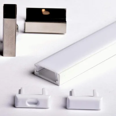 Productafbeelding van Aluminium profiel - Ledstrip houder - Decoratieve verlichting - Vlak design - 1 meter - Wit