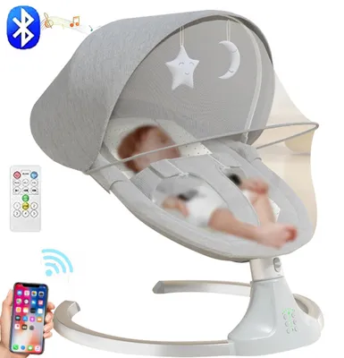 Produktbild von Schaukelbett – Elektrisches Luxus-Baby-Schaukelbett – Babybett – Wippstuhl – Elektrischer Schaukelstuhl