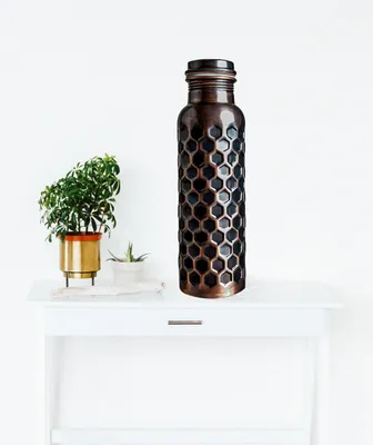 Produktbild von Wasserflasche Kupfer, 900 ml, auslaufsicher, für Yoga und Ayurveda