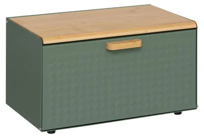Produktbild von Brotkasten "sensia" aus metall und schwarzem bambus 35,5cm - 5 five simply smart