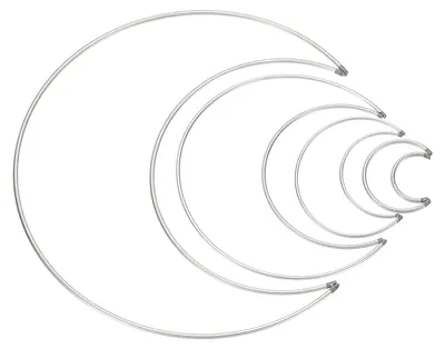 Traumfänger-Ringe Set 4er-Pack Mondform Metall DIY Basteln