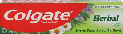 Image de 12x Colgate Dentifrice Herbal 100ml, dentifrice pour le brossage des dents, pour une haleine fraîche et une bonne hygiène buccale, renforce les gencives et l'émail des dents, tubes de réserve