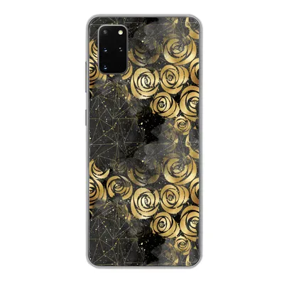 Produktbild von MuchoWow® Handyhülle Schutzhülle Hülle für Samsung Galaxy S20 Plus Marmor - Gold - Rose - Muster Silikon Softcase Handy Hülle - Hartschale