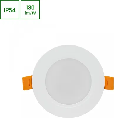 Produktbild von Spectrum LED Panel DURE 3 Einbauleuchte 5W rund 650lm Badezimmerleuchte IP54 Warmweiß 3000K