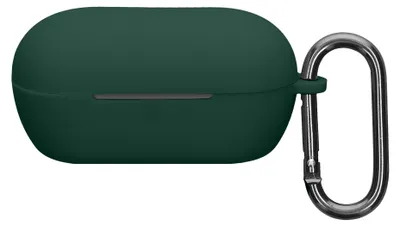 Produktbild von kwmobile Schutzhülle für Sony WF-C710N Hülle - TPU Silikon Case für Kopfhörer Ladecase - stoßfestes Cover mit Karabiner - Dunkelgrün