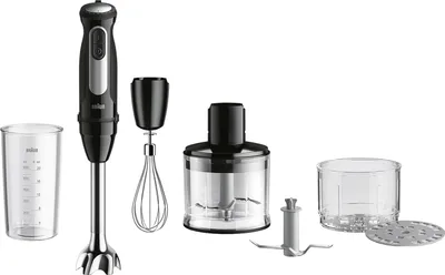 Image de BRAUN Mixeur plongeant MQ 55254M 1000Watt noir/inox