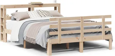 Produktbild von vidaXL Bettgestell mit Kopfteil ohne Matratze 140x190 cm