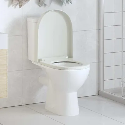 Produktbild von vidaXL Toilettensitz mit Absenkautomatik und Quick-Release Weiß Eckig
