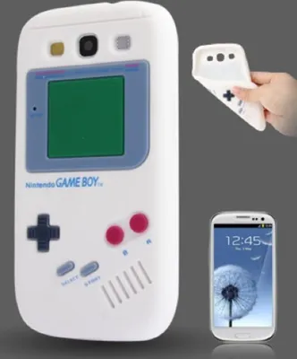 Produktbild von Silikon Hülle Gameboy für Case Handy Samsung I9300 Galaxy S3 Weiss