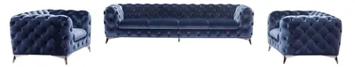 Produktbild von Sofa Chesterfield Couch Polster XXL Big Garnitur Textil 4+1+1 designer Couchen