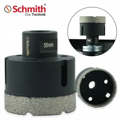Obrázok produktu pre Diamantový vrták na dlaždice SCHMITHDiamantová píla na diery so stopkou M14 55 mm