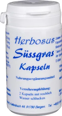 Produktbild von Süßgras Kapseln von Herbosus – Für Ihre tägliche Vitalität