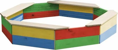 Obrázek produktu pro MARIMEX T-Wood Dřevěné Pískoviště Osmihranné 130 X 130 cm - Barevné 11640198