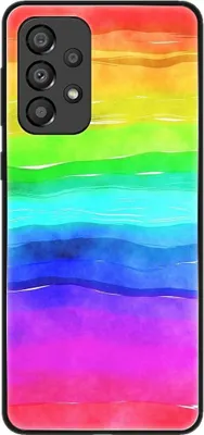 Produktbild von König Design Hülle kompatibel mit Samsung Galaxy A33 5G Kunststoff Soft Handyhülle - Handy Case Regenbogen