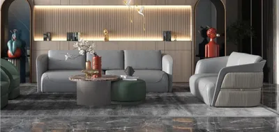 Produktbild von Couch Tisch Kaffee Beistell Design Luxus Rund Tische Sofa 2x Set Garnitur Stein