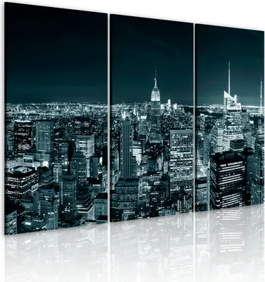 Produktbild von Modernes Wandbild 030211- 14 (120x80) - 3 Teilig Bilder Fotografie auf Vlies Leinwand Foto Bild Dekoration Wand Bilder Kunstdruck New York