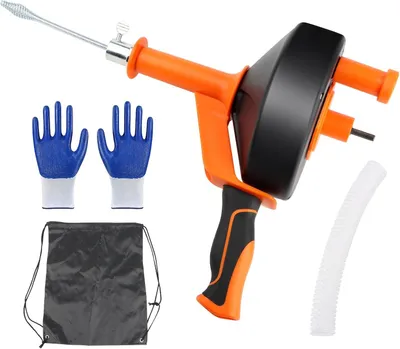 Imagen del producto de Espiral de limpieza de tuberías de 10 metros, para limpieza profesional de desagües, desatascador para fregaderos, ideal para la cocina
