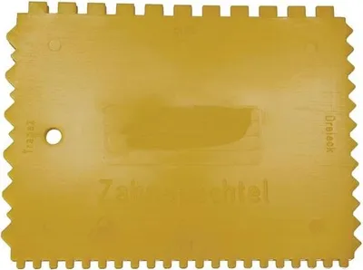 Obrázok produktu pre Zubová stierka Toolland, 4 rôzne tvary zubov, plast, 180 mm