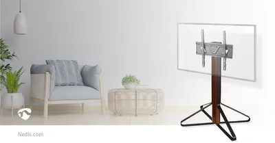 Obrázok produktu pre Nedis TVSM6050BK, 109,2 cm (43"), 165,1 cm (65"), 200 x 200 mm, 400 x 400 mm, Hliník, Oceľ, Čierna