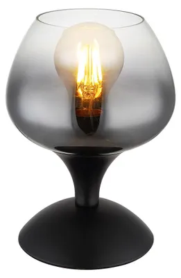 Produktbild von LED Tischleuchte, Rauchglas, schwarz-matt, H 20,5 cm