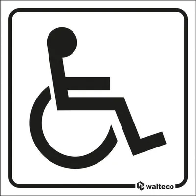 Obrázek produktu pro Samolepka transparentní "WC invalida" 80x80 mm
