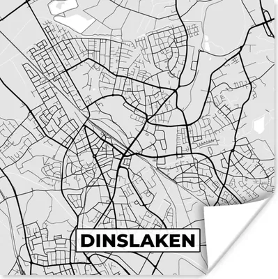 Produktbild von MuchoWow® Poster Stadtplan - Deutschland - Karte - Dinslaken 100x100 cm - Babyzimmer