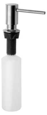 Productafbeelding van Sapho inbouw zeepdispenser, rond, geborsteld roestvrij staal