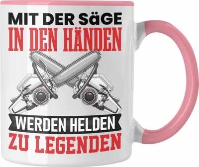 Produktbild von Trendation - Waldarbeiter Tasse Geschenk Holzfans Geschenkidee Waldarbeiter (Rosa)