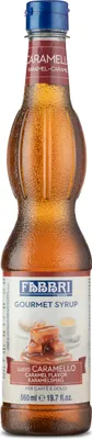 Produktbild von Food-United GOURMET-KARAMELL-FABBRI Sirup 560ml PET-Flasche - Sciroppo Di Caramello aus Italien - ohne Aroma- Farb- & Konservierungsmittel geeignet für Dulce-de-leche Fior-Di-Latte-Gelato Kaffee Cocktails oder auch für Cocktail-Bars Pubs Barista Eiscafe,