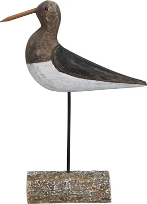 Produktbild von Holzvogel BROWNY shabby braun weiß H24cm Dekovogel aus Holz im Antiklook