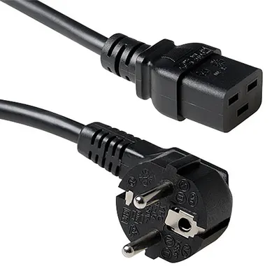 Obrázok produktu pre ACT AK5185, 1,8 m, C19 zviazané, CEE7/7, 230 V, 16 A