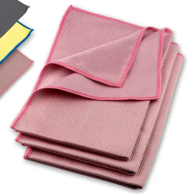 Produktbild von ELEXACLEAN Fenstertücher streifenfrei, Premium Mikrofaser Scheibentuch (3 Stück, 60x40 cm, rot) Putztücher, ideal für Glas Bad Auto