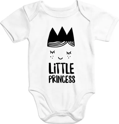 Produktbild von kurzarm Baby-Body Kleine Prinzessin Little Princess Baumwolle Einteiler Moonworks® 0-3 Monate