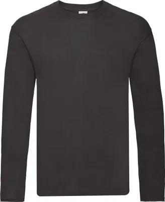 Image de Fruit Of The Loom Herren Original T-Shirt, langärmlig PC3035 (2XL) (Schwarz)