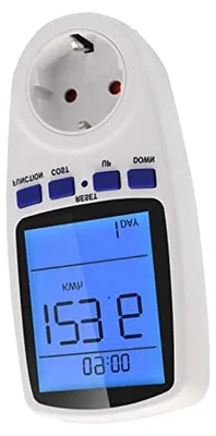 Stromverbrauchsmesser mit LCD-Display, Überlastschutz, wiederaufladbar