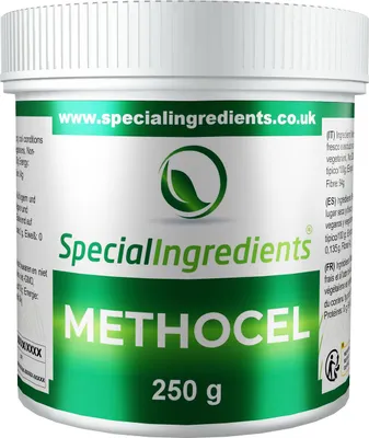 Produktbild von Special Ingredients Methylcellulose-Pulver 250 g - Gereinigte Cellulose, Verdickungsmittel, Bindemittel, Stabilisator & Emulgator, Lebensmittelqualität