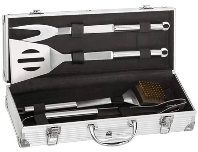 Produktbild von Dimono Grillbesteck Set 5-teilig aus Edelstahl im Profi BBQ Grillkoffer