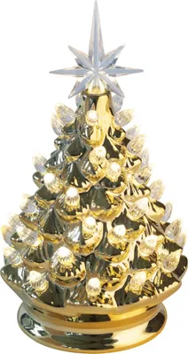 Produktbild von Gift Company Luce Weihnachtsbaum mit LED gold 24cm