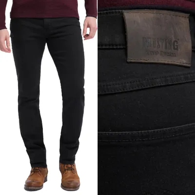 Produktbild von MUSTANG, Herren Jeanshosen, Slim fit, 1005088 4000 800, W38 L34, Schwarz, Jeans, baggyjeans, buggy