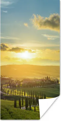 Produktbild von MuchoWow® Poster Toskana - Sonne - Italien 60x120 cm - Wandschmuck