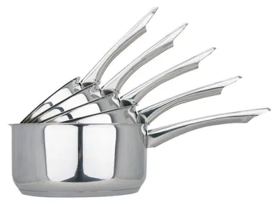 5er-Set Edelstahltöpfe 12–20 cm, für alle Herdarten