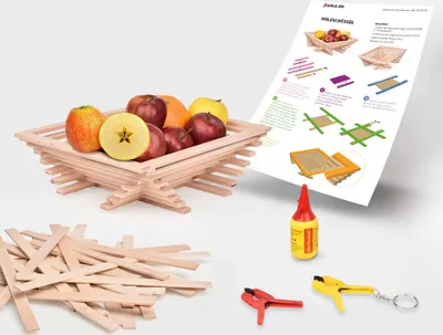 Image de Bol en bâtonnets de bois de hêtre | Kit de bricolage complet